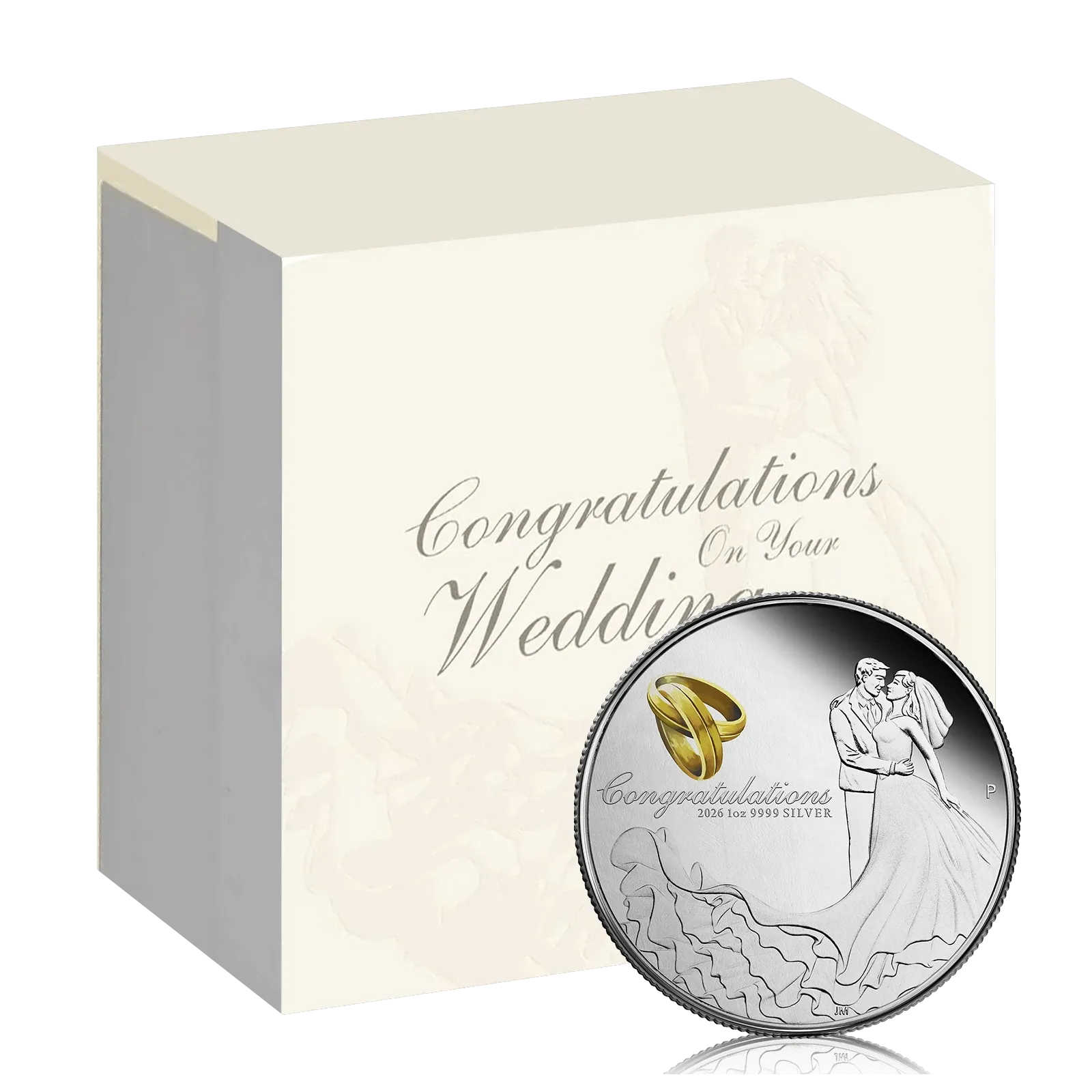 1oz Silver Congratulations Happy Wedding Gift Box (2026)
