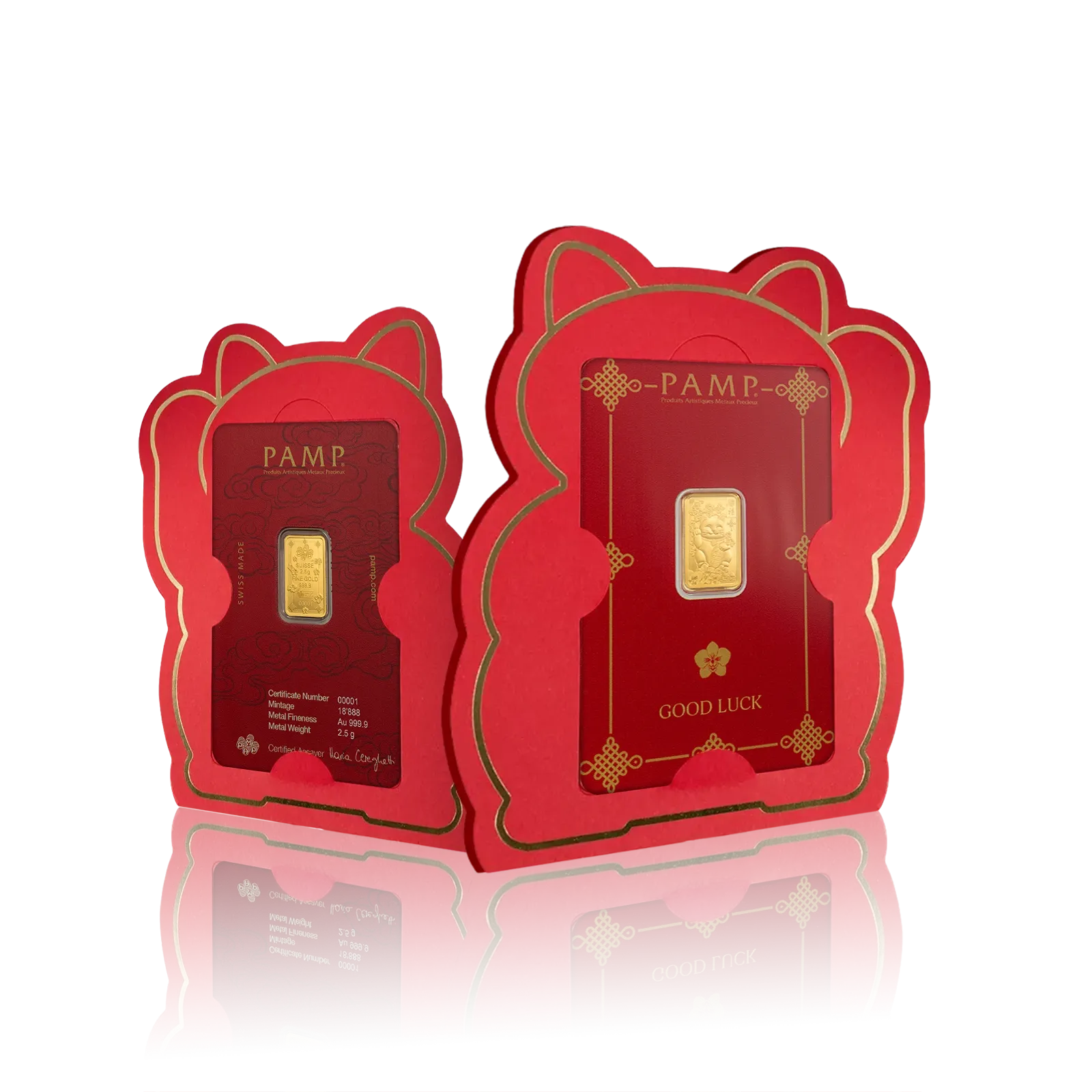 2.5g Gold PAMP Lucky Cat Bar (999.9)