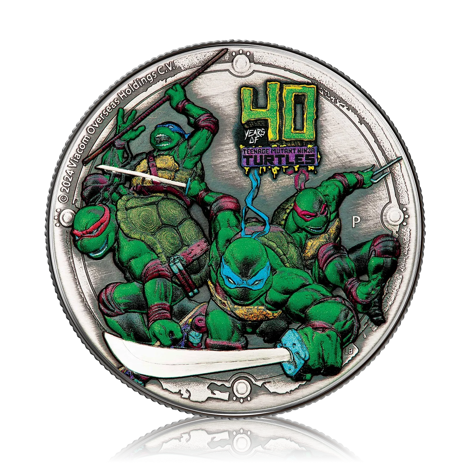 2oz Silver Mutant Ninja Turtles 40th Anniversary Box Set